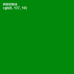 #00890A - Forest Green Color Image