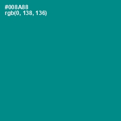#008A88 - Teal Color Image