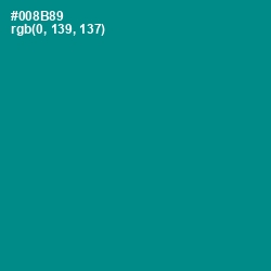 #008B89 - Teal Color Image