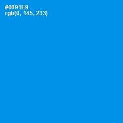 #0091E9 - Dodger Blue Color Image