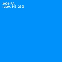 #0091FA - Dodger Blue Color Image
