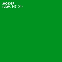 #00931F - Forest Green Color Image
