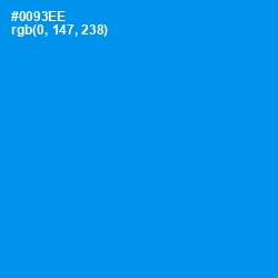 #0093EE - Dodger Blue Color Image