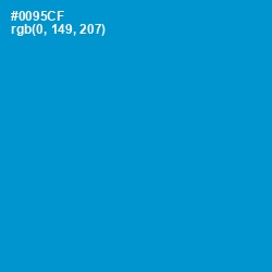 #0095CF - Pacific Blue Color Image