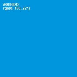 #0096DD - Pacific Blue Color Image