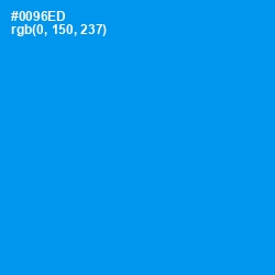 #0096ED - Dodger Blue Color Image