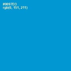 #0097D3 - Pacific Blue Color Image