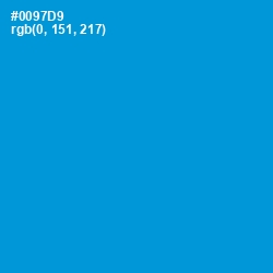 #0097D9 - Pacific Blue Color Image