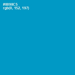 #0098C5 - Pacific Blue Color Image