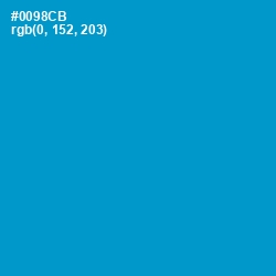 #0098CB - Pacific Blue Color Image