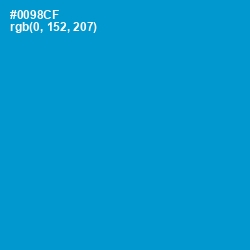 #0098CF - Pacific Blue Color Image