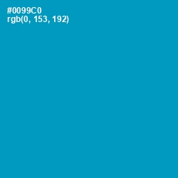 #0099C0 - Pacific Blue Color Image