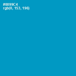 #0099C4 - Pacific Blue Color Image