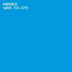 #0099DD - Pacific Blue Color Image