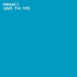 #009AC3 - Pacific Blue Color Image