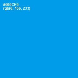 #009CE9 - Dodger Blue Color Image