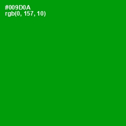 #009D0A - Forest Green Color Image