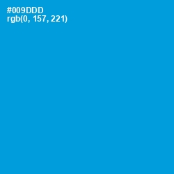 #009DDD - Pacific Blue Color Image