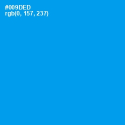 #009DED - Dodger Blue Color Image