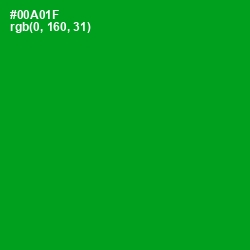 #00A01F - Forest Green Color Image