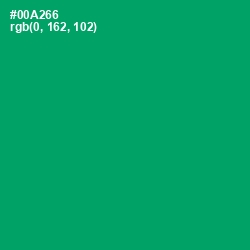 #00A266 - Green Haze Color Image