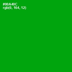 #00A40C - Forest Green Color Image