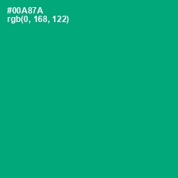 #00A87A - Jade Color Image