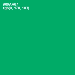 #00AA67 - Jade Color Image