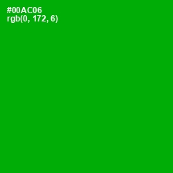 #00AC06 - Forest Green Color Image