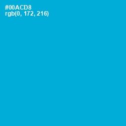#00ACD8 - Cerulean Color Image