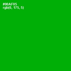 #00AF05 - Forest Green Color Image