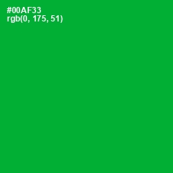 #00AF33 - Forest Green Color Image
