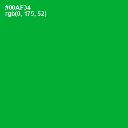 #00AF34 - Forest Green Color Image