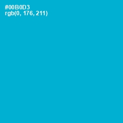 #00B0D3 - Cerulean Color Image