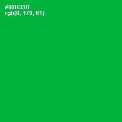 #00B33D - Forest Green Color Image