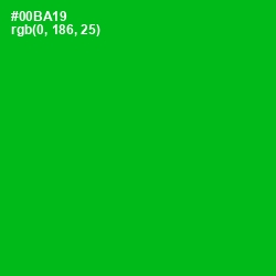 #00BA19 - Forest Green Color Image