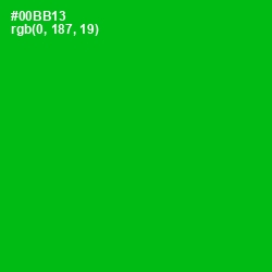 #00BB13 - Forest Green Color Image