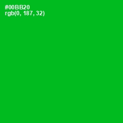 #00BB20 - Forest Green Color Image