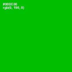 #00BE00 - Forest Green Color Image