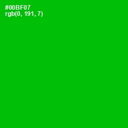 #00BF07 - Forest Green Color Image