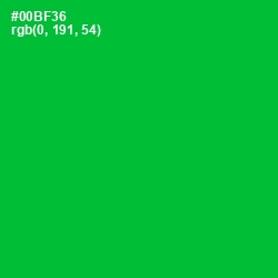 #00BF36 - Forest Green Color Image