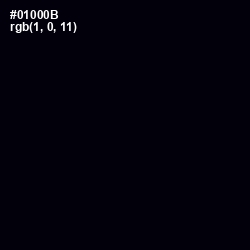 #01000B - Black Color Image