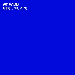 #010ADB - Dark Blue Color Image