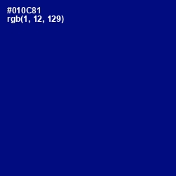 #010C81 - Navy Blue Color Image