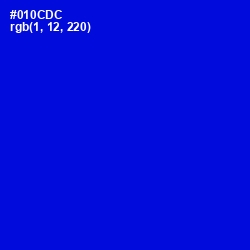#010CDC - Dark Blue Color Image