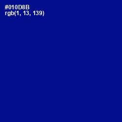 #010D8B - Navy Blue Color Image