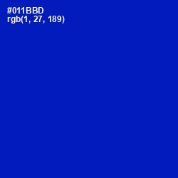 #011BBD - International Klein Blue Color Image