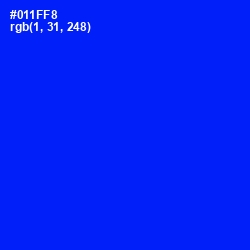 #011FF8 - Blue Color Image