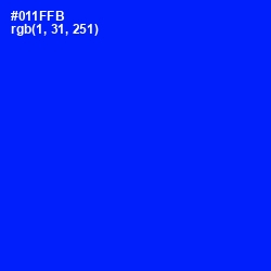 #011FFB - Blue Color Image