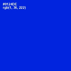 #0124DE - Dark Blue Color Image